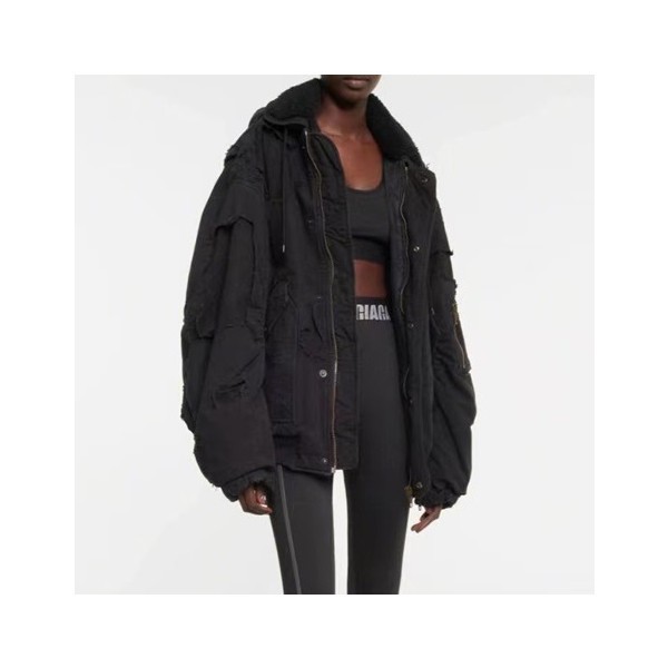 ❤발렌시아가 남/녀 블랙 다운 자켓 - Balenciaga Unisex Black Jackets - ba25x