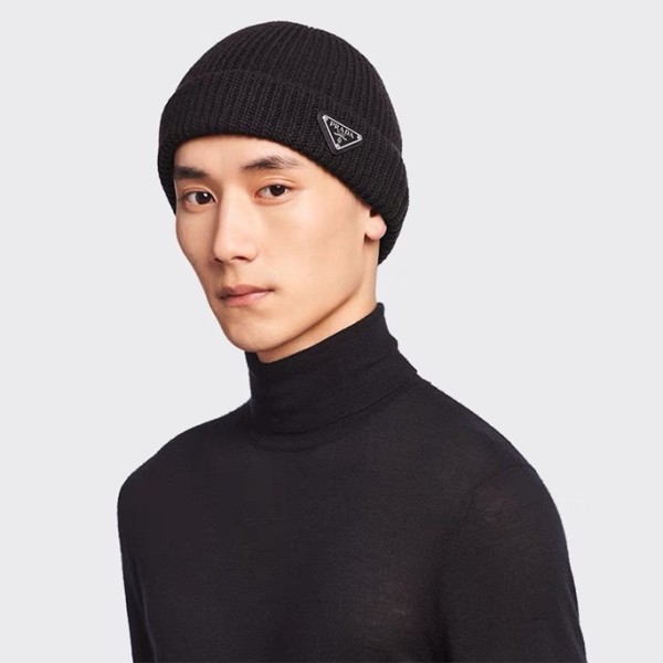 ❤프라다 남/녀 블랙 비니  - Prada Unisex Black Beanie - pr45x