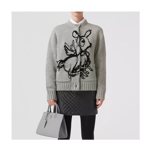 ❤버버리 남성 브이넥 그레이 가디건 - Burberry Mens Gray Cardigan - bu26x