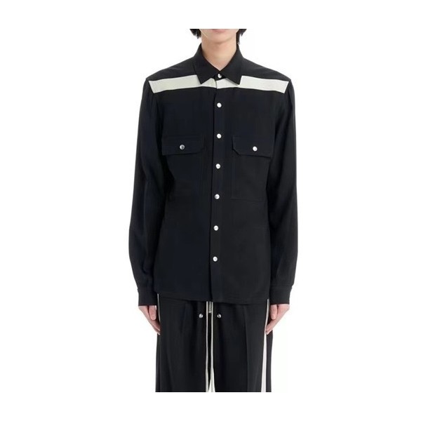 ❤릭오웬스 남성 블랙 셔츠 - Rick Owens Mens Black Shirts - ric121x
