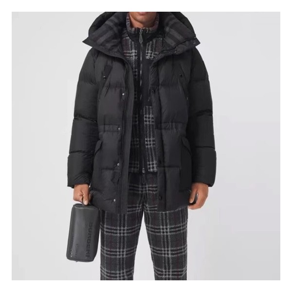 ❤버버리 남성 블랙 구스다운 롱패딩 - Burberry Mens Black Padding - bu31x