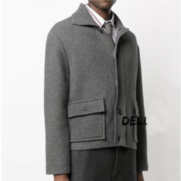 ❤톰브라운 남성 그레이 폴로 가디건 - Thom Browne Mens Gray Cardigan - th19x