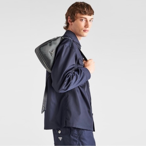 ❤프라다 남성 블랙 슬링백 - Prada Mens Black Fanny Bag - pr56x