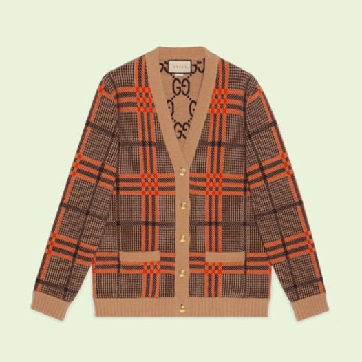 ❤구찌 남/녀 브이넥 카멜 양면 가디건 - Gucci Unisex Camel Cardigan - gu121x