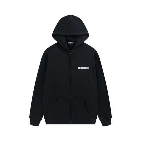 ❤발렌시아가 남/녀 블랙 집업 후드티 - Balenciaga Unisex Black Hoodie - ba82x