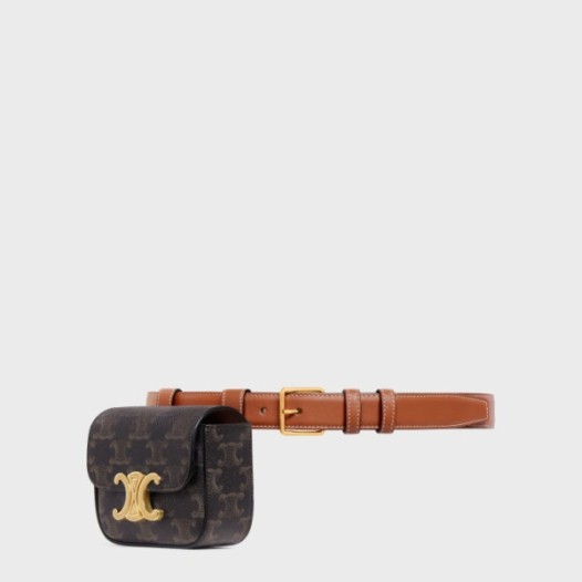 ❤셀린느 여성 트리옹프 캔버스 벨트 백 - Celine Womens Brown Hip Sack - ce45x