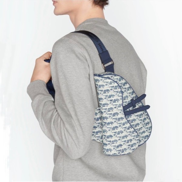 ❤디올 남성 블루 새들백 - Dior Men Blue Saddle Bag - di177x