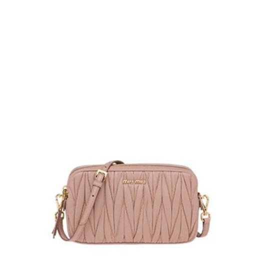 ★미우미우 여성 핑크 마트라세 크로스백 - MiuMiu Womens Pink Matelasse Bag