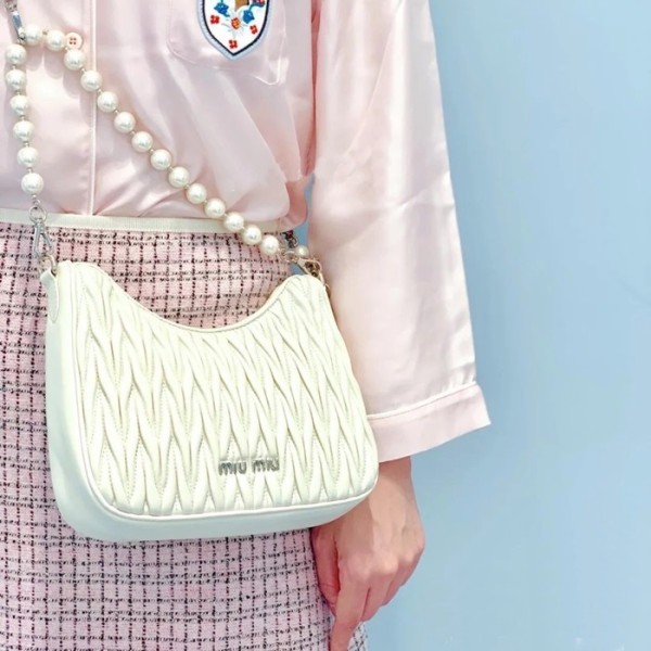 ❤미우미우 여성 화이트 체인백 - Miumiu Womens White Cross Bag - miu280x