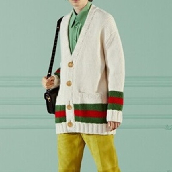 ❤구찌 남/녀 브이넥 화이트 가디건 - Gucci Unisex White Cardigan - gu147x