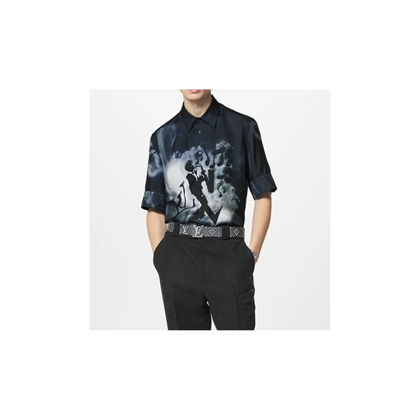 ❤루이비통 남성 블랙 반팔 셔츠 - Louis vuitton Mens Black Tshirts - lv286x