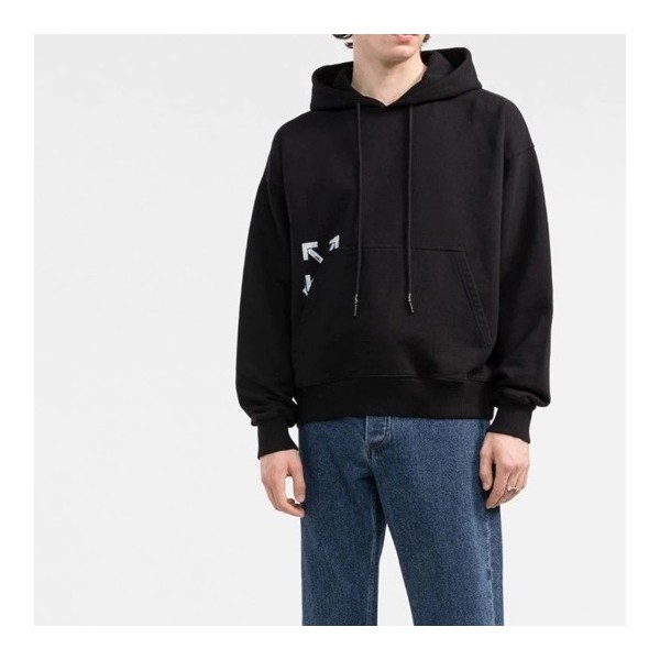 ❤오프화이트 남성 블랙 후드티 - Off-white Mens Black Hoodie - of18x
