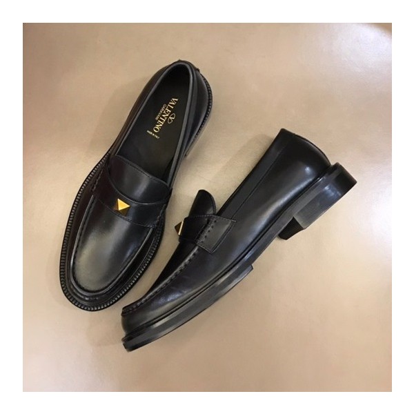 ❤발렌티노 남성 블랙 로퍼 - Valentino Mens Black Loafer - val408x