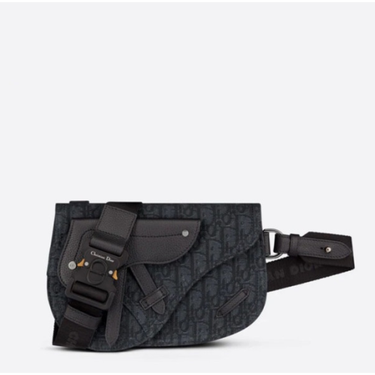 ❤디올 남성 블랙 새들백 - Dior Mens Black Saddle Bag - di294x