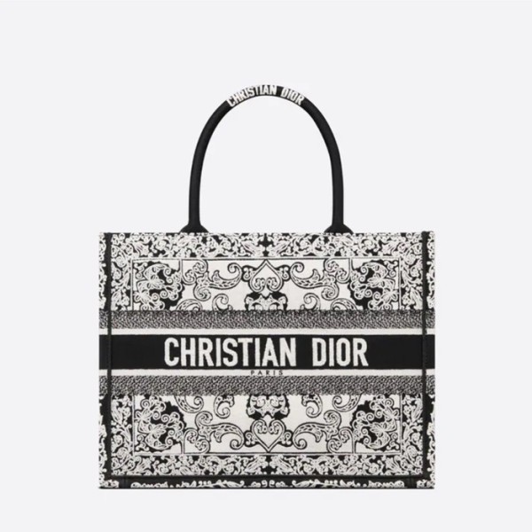 ❤디올 남/녀 블랙 북토트 - Dior Unisex Black Book Tote - di309x