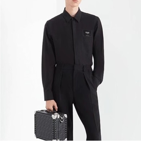 ❤펜디 남성 블랙 셔츠 - Fendi Mens Black Tshirts - fe68x