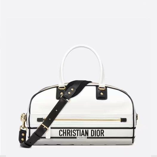 ★디올 여성 화이트 바이브 볼링 백 - Dior Womens White Bowling Bag