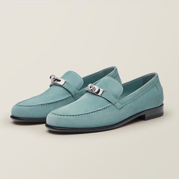 ❤에르메스 여성 시그니처 블루 로퍼 - Hermes Womens Blue Loafer - he80x