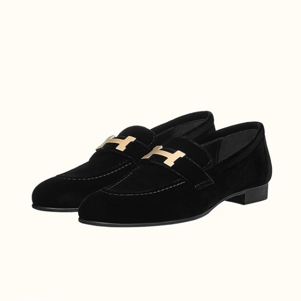 ❤에르메스 여성 시그니처 블랙 로퍼 - Hermes Womens Black Loafer - he84x