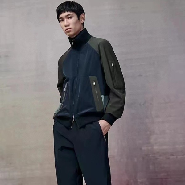 ❤에르메스 남성 네이비/블랙 자켓 -  Hermes Mens Navy/Black Jackets - he89x