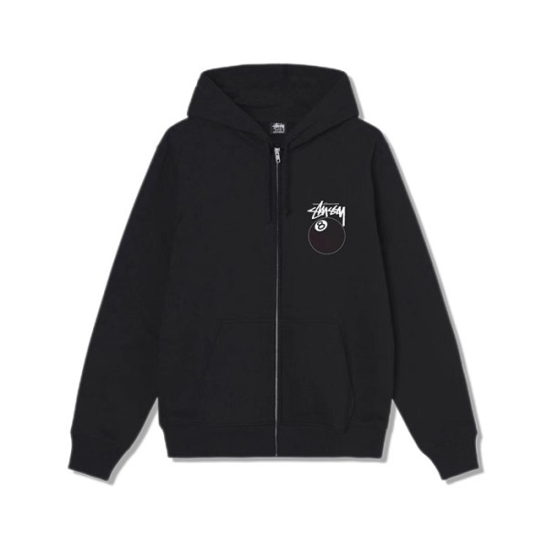 ❤스터시 남성 블랙 집업 후드티 - Stussy Mens Black Hoodie - stu05x