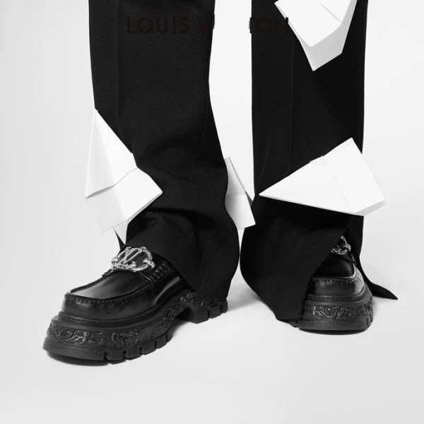 ❤루이비통 남성 모던 블랙 로퍼 - Louis vuitton Mens Black Loafer - lv662x