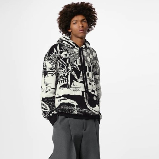 ❤루이비통 남성 블랙 후드티 - Louis vuitton Mens Black Hoodie - lv665x