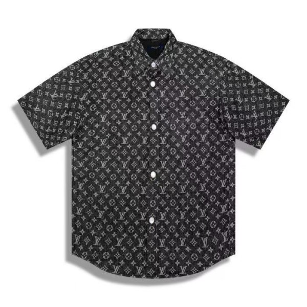 ❤루이비통 남성 블랙 반팔 셔츠 - Louis vuitton Mens Black Tshirts - lv673x