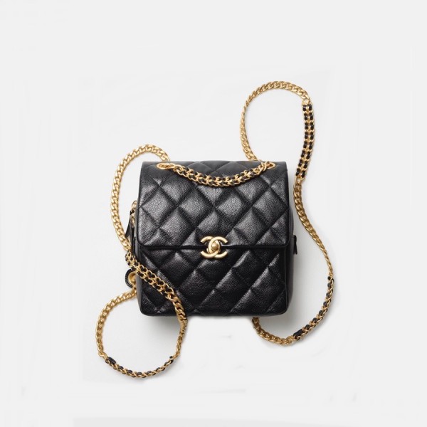 ❤샤넬 여성 블랙 22p 백팩 - Chanel Womens Black Back Pack - ch96x