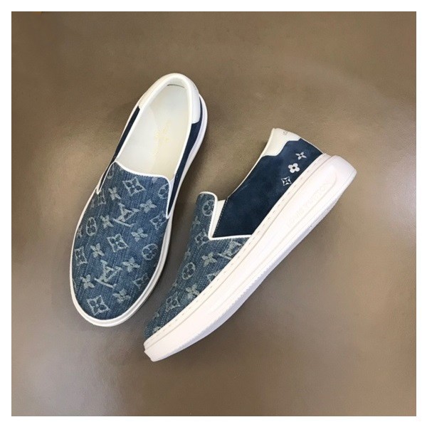 ❤루이비통 남성 모던 블루 로퍼 - Louis vuitton Mens Blue Loafer - lv742x