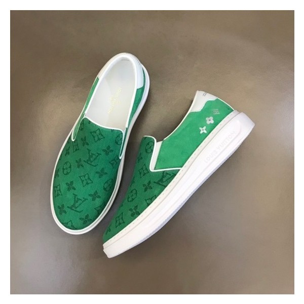 ❤루이비통 남성 모던 그린 로퍼 - Louis vuitton Mens Green Loafer - lv745x