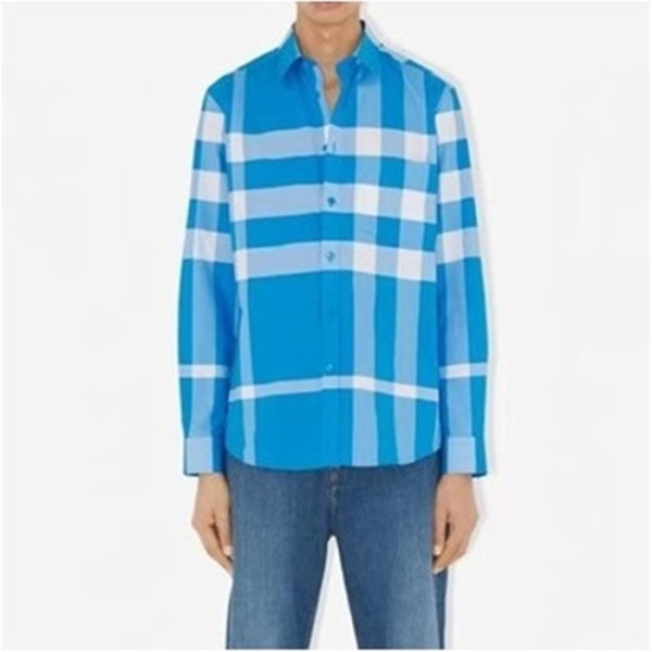 ❤버버리 남성 베이직 블루 셔츠 - Burberry Mens Blue Tshirts - bu155x