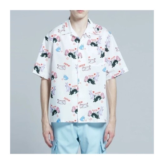 ❤마르니 남성 화이트 반팔 셔츠 - Marni Mens White Shirts - Mar15x