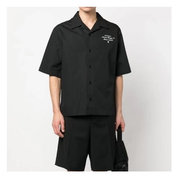 ❤지방시 남성 블랙 반팔 셔츠 - Givenchy Mens Black Short-sleeved Shirts - gi245x