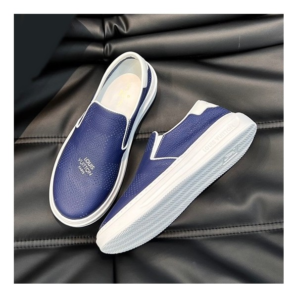 ❤루이비통 남성 모던 블루 로퍼 - Louis vuitton Mens Blue Loafer - lv924x