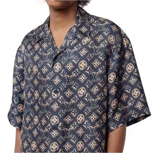 ❤루이비통 남성 블루 반팔 셔츠 - Louis vuitton Mens Blue Half sleeved Shirts - lv932x