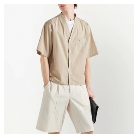 ❤프라다 남성 모던 베이지 반팔 셔츠 - Prada Mens Beige Short sleeved Shirts - pr505x