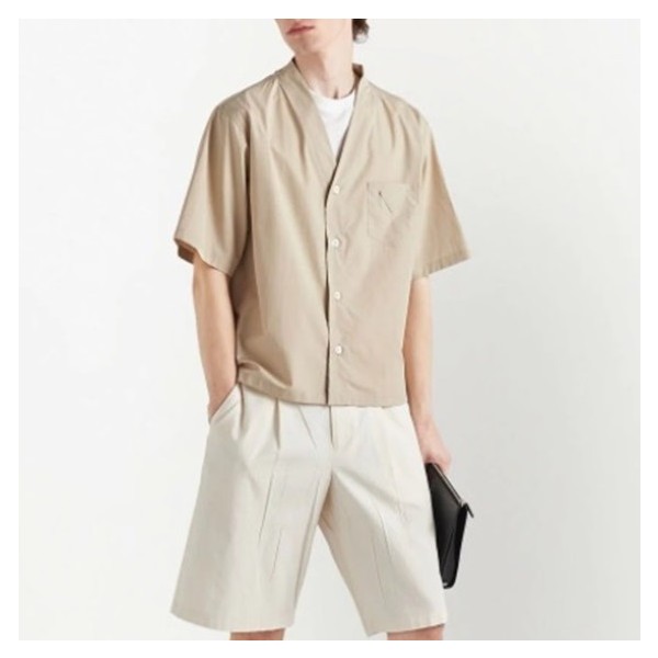 ❤프라다 남성 모던 베이지 반팔 셔츠 - Prada Mens Beige Short sleeved Shirts - pr505x