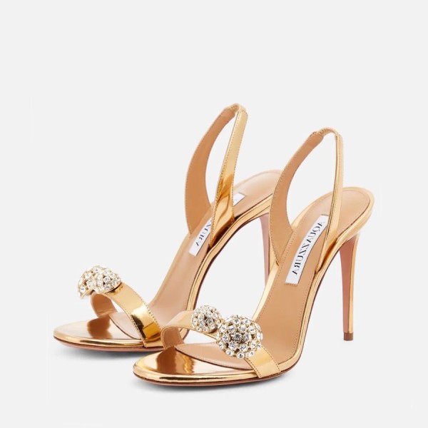 ❤아쿠아주라 여성 골드 하이힐 - Aquazzura Womens Gold High-heels - aq17x