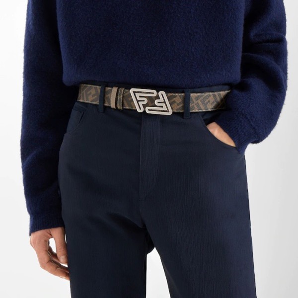 ❤펜디 남성 시그니처 양면 그레이 벨트 - Fendi Mens Gray Belts - fe122x