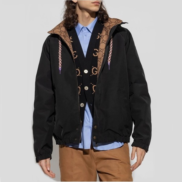 ❤구찌 남성 캐쥬얼 양면 블랙 자켓 - Gucci Mens Black Jackets - gu754x