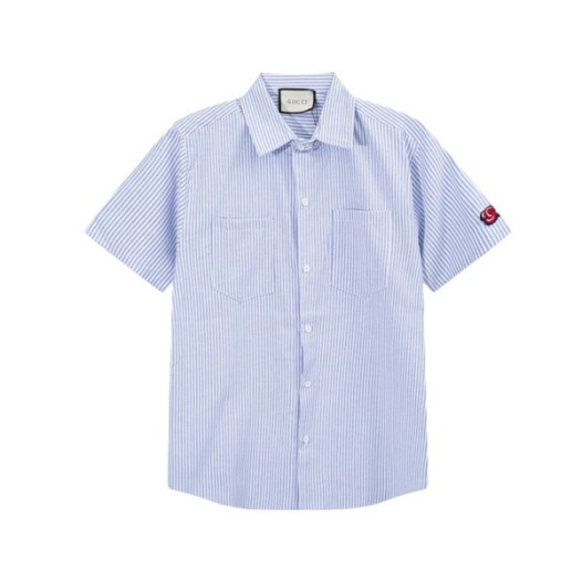 ❤구찌 남성 트렌디 블루 반팔 셔츠 - Gucci Mens Blue Short sleeved Tshirts - gu755x