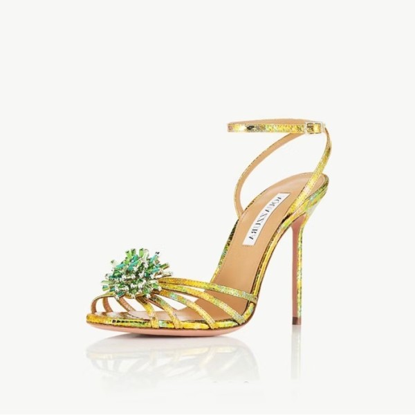 ❤아쿠아주라 여성 옐로우 하이힐 - Aquazzura Womens Yellow High-heels - aq27x