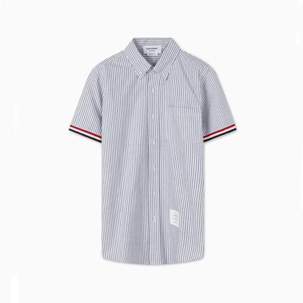 ❤톰브라운 남성 그레이 반팔 셔츠 - Thom Browne Mens Gray Half sleeved Shirts - to71x
