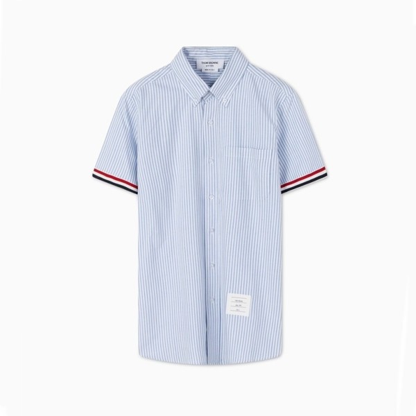 ❤톰브라운 남성 블루 반팔 셔츠 - Thom Browne Mens Blue Half sleeved Shirts - to73x
