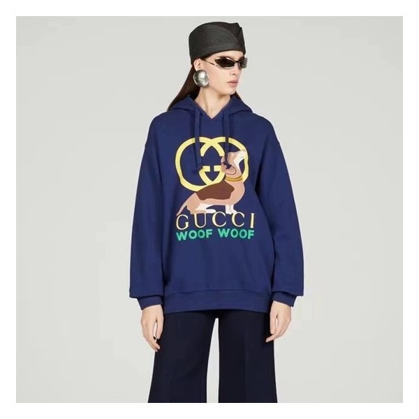 ❤구찌 남/녀 트렌디 블루 후드티 -  Gucci Unisex Blue Hoodie - gu767x