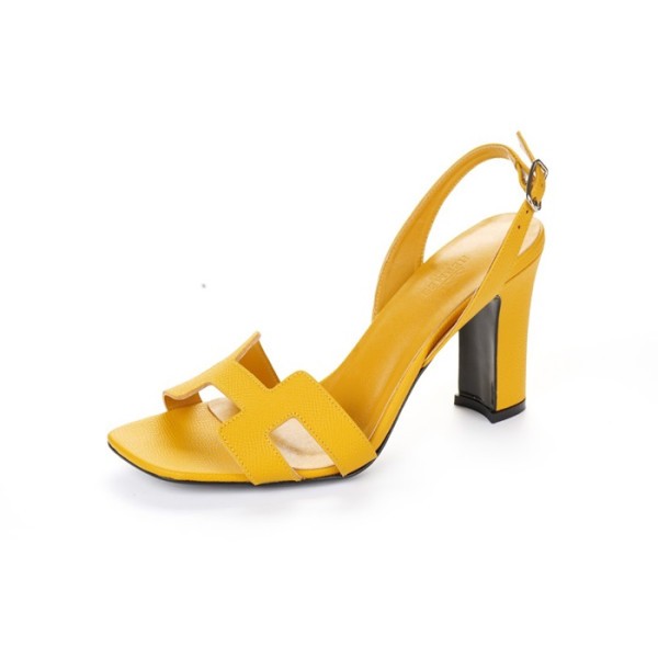 ❤에르메스 여성 옐로우 하이힐 - Hermes Womens Yellow High-heels - he217x