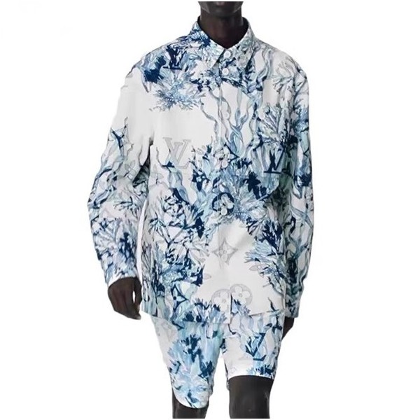 ❤루이비통 남성 블루 셔츠 - Louis vuitton Mens Blue Tshirts - lv1396x