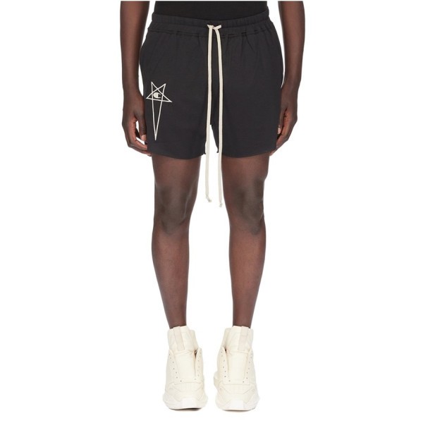 ❤릭 오웬스 남성 모던 블랙 반바지 - Rick Owens Mens Black Half-pants - ri127x