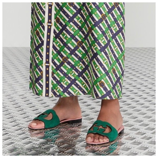 ❤구찌 여성 그린 슬리퍼 - Gucci Womens Green Slippers - gu808x